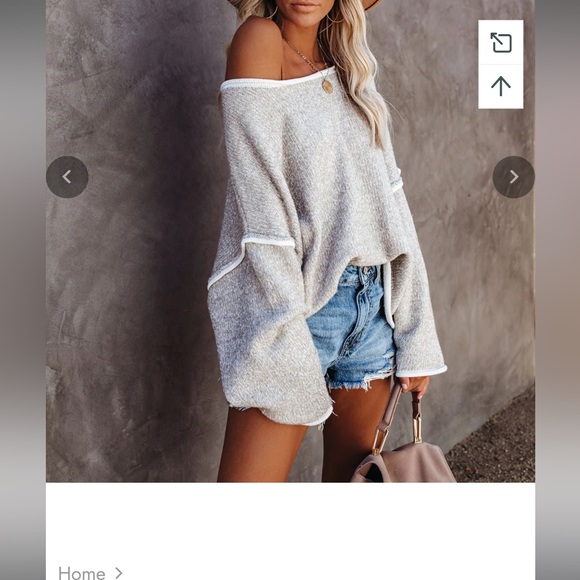 Cold Cozy Nights Relaxed Knit Sweater - Heather Taupe - Picture 4 of 7